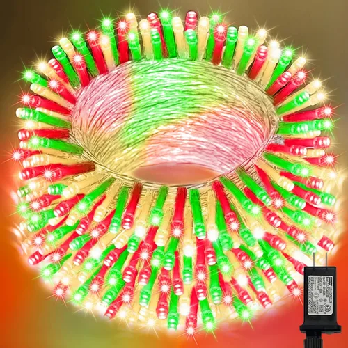 Vista 68 de Guirnalda de 100 luces LED de Pascua de 33 pies enchufables, multicolor pastel, 16 modos de luces parpadeantes, guirnalda de luces impermeables