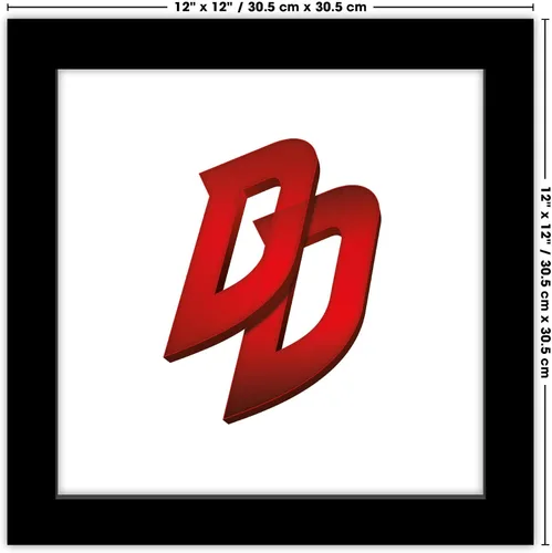 Vista 6 de Trends International Gallery Pops Marvel Comics Daredevil - Póster de pared con símbolo DD, 12.00 x 12.00 pulgadas, versión de marco negro