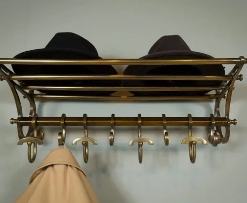 Vista 2 de COATRACK francés/bastidor de bastidor/tren montado en la pared de la vendimia decoración de lujo