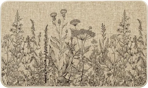 Vista 11 de Artoid Mode Wildflower - Tapete floral de primavera, decoración del hogar, diseño de flores y verano, tapete de bajo perfil, tapete para puerta