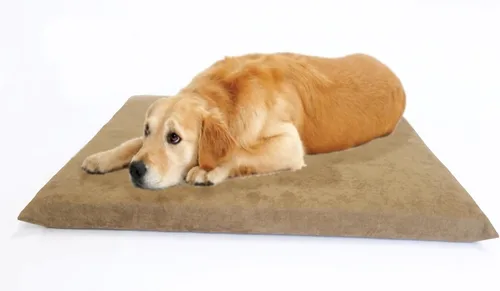 Vista 13 de Lujosa cama para perros de espuma viscoelástica con almohadilla sólida y funda interior impermeable y fundas externas para perros pequeños y Beige