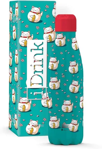 Vista 10 de IDRINK® Botella térmica revolucionaria, 2 paredes, botella de acero inoxidable, 16.9 fl oz UNICORN