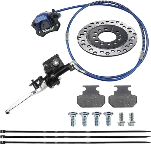 Vista 11 de PRO BAT Sistema de pinza de freno de disco hidráulico trasero con pastillas y rotor de disco para 50cc 110cc 125cc 150cc 200cc 250cc Quad Dirt Bike