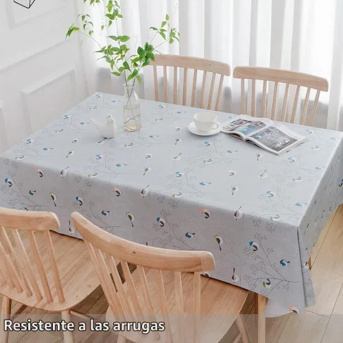 Vista 3 de TruDelve Mantel de Vinilo Resistente Mantel de Mesa de Plástico para Mesas Cuadradas Impermeable Hule Manteles para Mesa Cubierta de Mesa