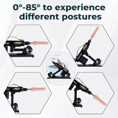Vista 4 de AUXFUN - Máquina sexual automática de empuje con conector 3XLR juguetes sexuales manos libres, juguetes sexuales para parejas, adultos, hombres