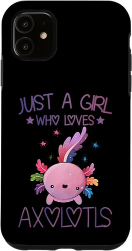 Vista 8 de Just A Girl Who Loves Axolotls Lover Gifts Kawaii Axolotls Case for iPhone 17