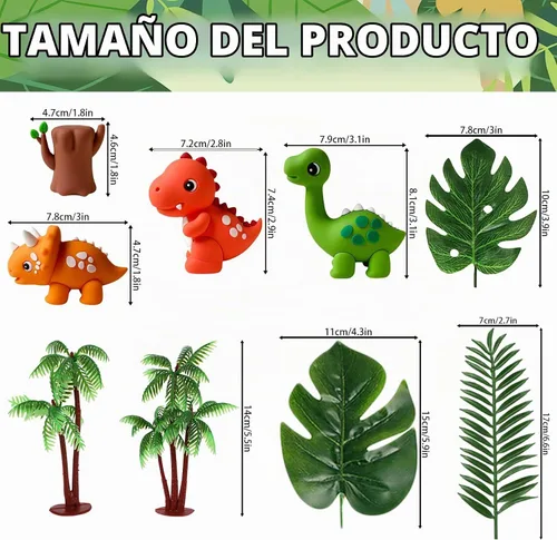 Vista 4 de Decoración de cumpleaños de dinosaurio para tartas de dinosaurio