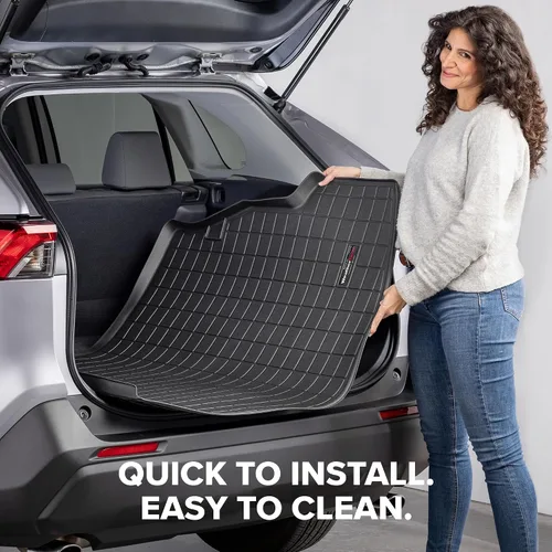 Vista 7 de WeatherTech alfombras de ajuste personalizado para caja de Ford Edge, negras