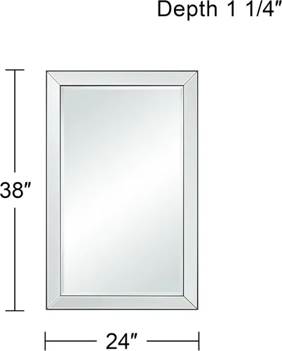 Vista 9 de Uttermost Verne - Espejo de pared rectangular con borde negro mate de 24 x 38 pulgadas
