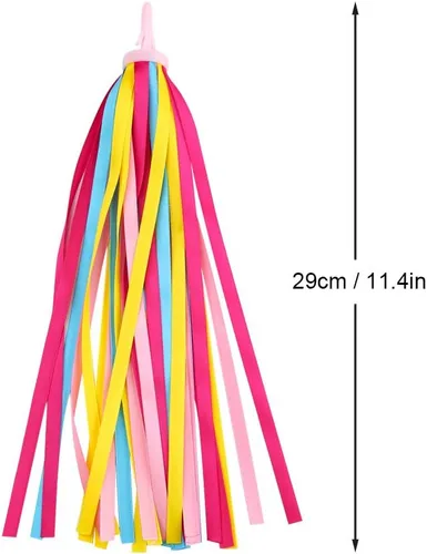 Vista 2 de 1 par (2 unidades) para manillar de bicicleta, empuñaduras de scooter, cintas de borla para niños y niñas