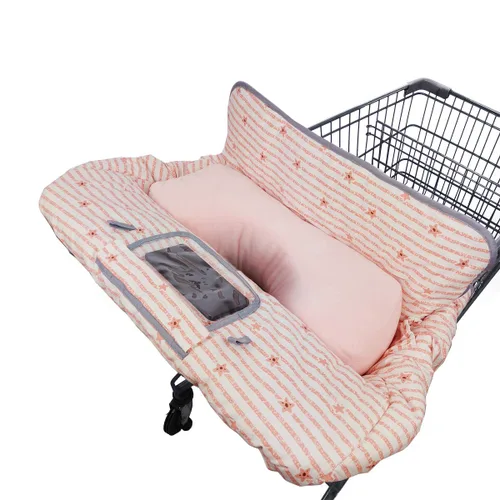 Vista 10 de Funda para carrito de compras para bebé/niño, acogedora funda para silla alta, nave espacial azul