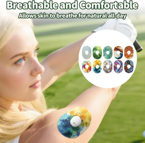 Vista 5 de Paquete de 30 parches adhesivos para Dexcom G7, impermeables, resistentes al sudor, precortadas, compatibles con Dexcom G7, cubiertas flexibles