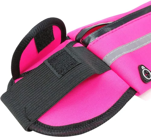 Vista 3 de allydrew Cinturón ajustable de neopreno para correr, riñonera impermeable, bolsa de entrenamiento para correr, trotar, senderismo