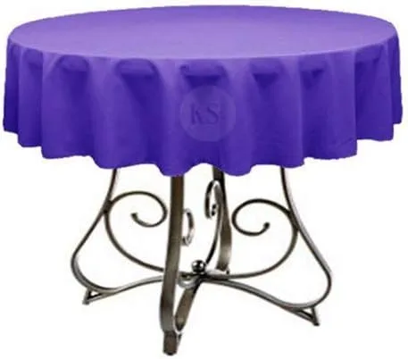 Vista 6 de Mantel redondo de poliéster de 72 pulgadas, disponible en más de 45 colores, ideal para restaurantes y superposiciones versátiles de eventos, elige