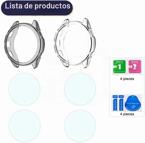 Vista 7 de Compatible con Garmin Forerunner 265 protector de pantalla y funda de TPU, película flexible suave + marco de cobertura completa antiarañazos