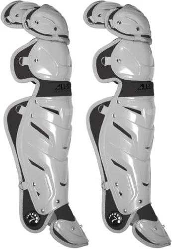 Vista 30 de All-Star Adult System 7 - Protector de piernas, recortado gris, corto de 15.5 pulgadas de longitud