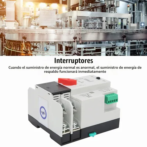 Vista 4 de Interruptor de transferencia de 100 amperios, interruptor de transferencia automática, interruptor de transferencia manual, interruptor
