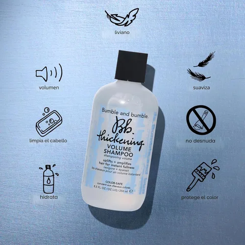 Vista 6 de Bumble and bumble. Thickening Volumizing Shampoo Lightweight Formula For Instant Fullness Cleanses Without Stripping Color Safe For Fine to