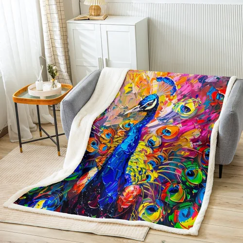 Vista 24 de Manta Sherpa de esquí para deportes de esquí, manta de felpa para deportes de invierno, manta de forro polar para sofá, cama, paisaje de nieve