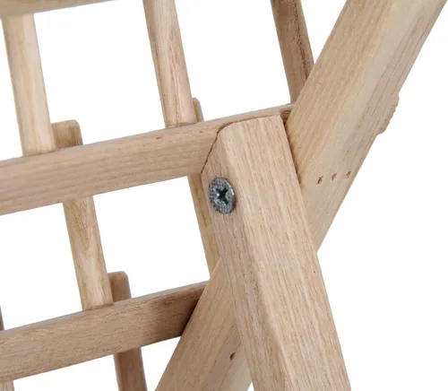 Vista 3 de Threadart Estante de hilo de madera para 66 carretes grandes, hecho de madera dura, resistente, independiente o montaje en pared, perfecto
