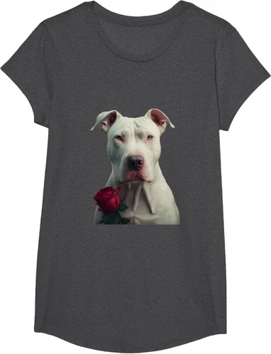 Vista 33 de Dogo Argentino Valentines Day Camiseta, Negro