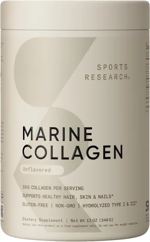 Vista 8 de Sports Research Complejo de belleza de colágeno con ácido hialurónico, vitamina C + biotina Pescatarian, certificado Keto y verificado sin OMG