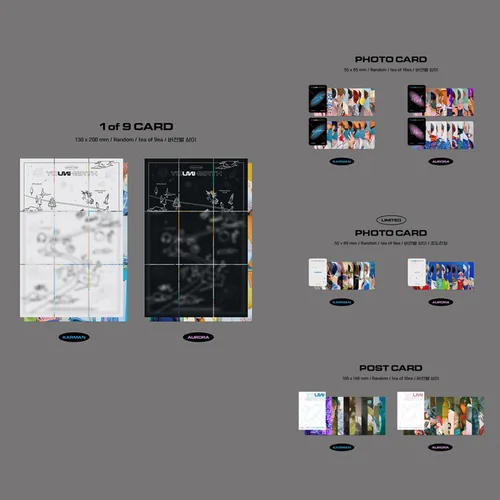 Vista 4 de YOUNITE - 1ST EP YOUNI-BIRTH AURORA Ver. Photo Book + Lyrics Book R + Post Card + 1 of 9 Card + Photo Card