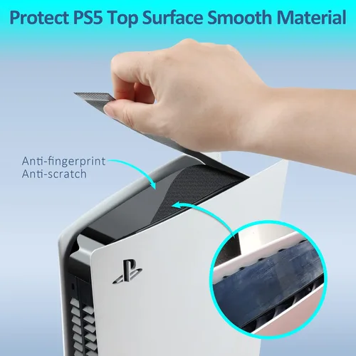Vista 4 de Wabracket Dust-proof kits for PS5, with Console Dust Protection Cover , 2pcs Dust Filters , 8 dust-proof silicone plugs . Detachable Dust Kits for