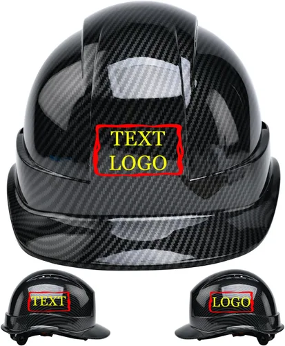 Vista 32 de Casco de seguridad personalizado para construcción Casco de trabajo de seguridad con suspensión de trinquete ajustable de ala completa con carcasa