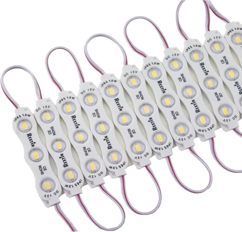 Vista 10 de Super brillante 200 unids 3 LED módulo escaparate luces multicolor 5050 5730 SMD impermeable luz decorativa para letreros de letras escaparate