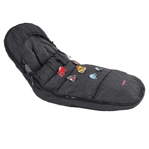 Vista 9 de Bolsa impermeable para cochecito de invierno para niños, ancho ajustable, antisuciedad, área de pies abierta, con capucha, todas las características