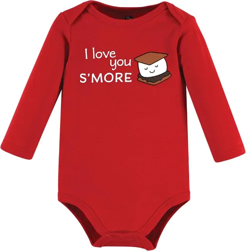 Vista 152 de Hudson Baby Body unisex de algodón de manga larga para bebé, leopardo rosa rojo
