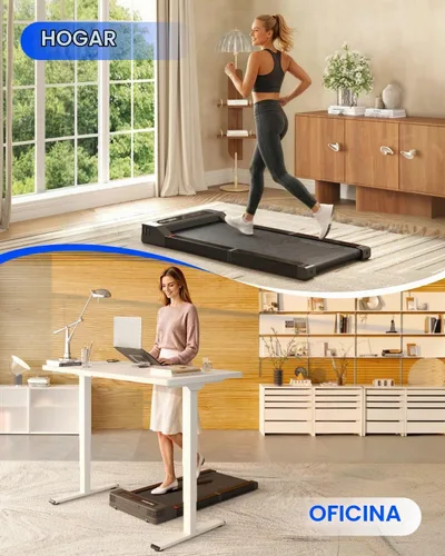 Vista 6 de FLEXISPOT Foldable Walking Pad Treadmill for Home Office, Under Desk Treadmill with Fold-in-Half Design, Quiet Brushless Walking Experience, 264 LBS