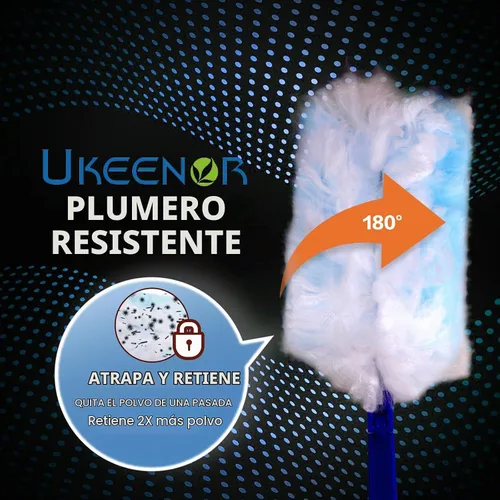 Vista 3 de Kit de repuestos de plumero multisuperficie de 180° (1 mango largo a + 1 mango corto + 15 repuestos de plumero)