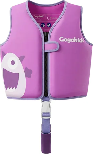 Vista 12 de Gogokids Toddler Swim Vest Pool Floaties for Kids 1-2-3-5-6-9-12 Yrs, Neoprene Swimming Jacket w/Adjustable Strap & Zip, Kids Pool Float Jacket