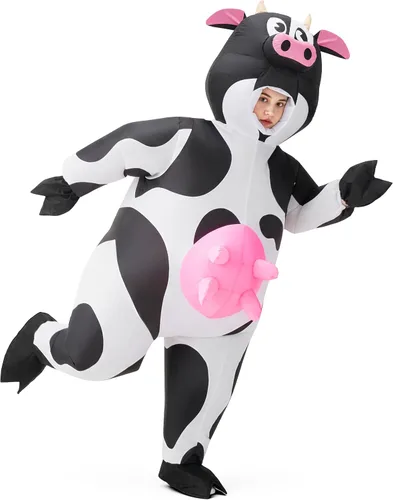 Vista 3 de Spooktacular Creations Inflatable Cow Costume, Blow up Cow Costume for Adults, Cow Inflatable Suit for Halloween Parties