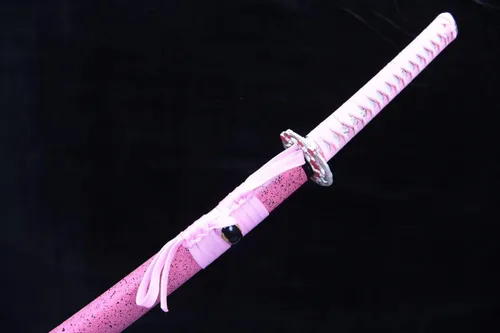 Vista 6 de Katana hecha a mano para niña, espada samurái japonesa real Catanas Japonesas Reales