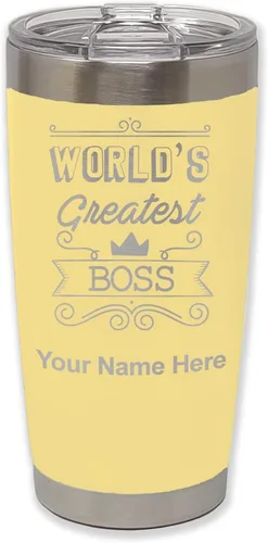 Vista 41 de LaserGram Vaso aislado al vacío de 20 onzas, con grabado personalizado incluido (negro)
