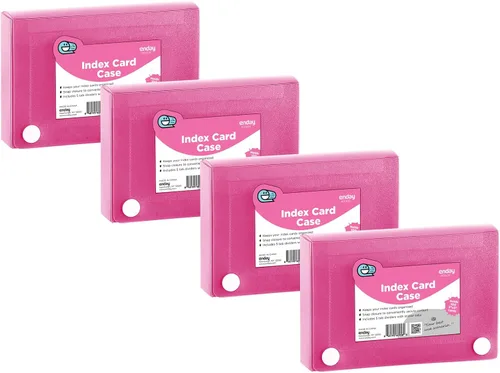 Vista 12 de Enday Tarjetero de índice de 3 x 5, estuche azul para tarjetas de índice con 5 separadores de pestañas, organizador de tarjetas de índice, soporte
