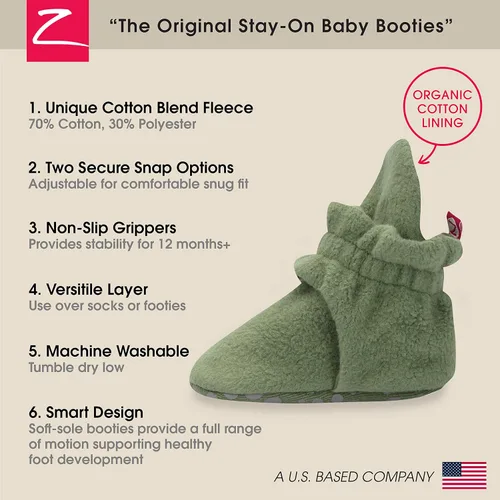 Vista 3 de Zutano Botines de forro polar unisex para bebé, con cierre de dos broches, de recién nacido a 24 meses