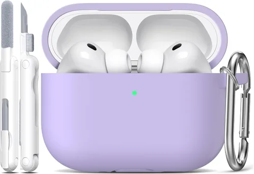 Vista 90 de R-fun for AirPods 2nd/1st Case Silicone Cover, Banana Violet Violeta plátano