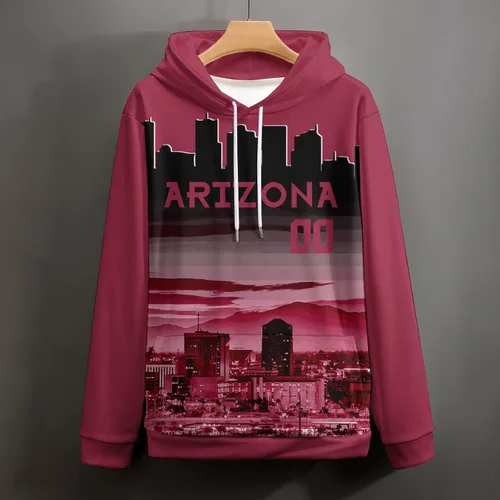 Vista 53 de Custom Football Hoodies City Night Skyline Personalized Sweatshirt Name Number Fan Gift Pullover for Men Women Youth
