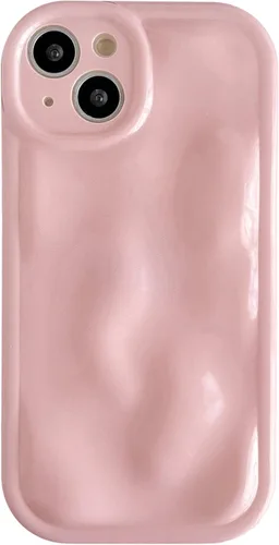 Vista 13 de Caseative Funda para iPhone 13, color negro Suavidad de la galjanoplastia de cromo del patrón de la burbuja del meteorito de la onda