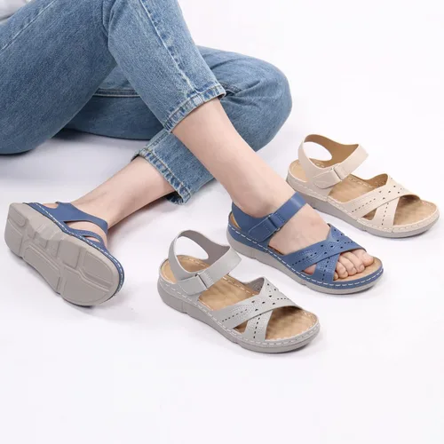 Vista 8 de Ortho+rest Sandalias ortopédicas para mujer, con soporte de arco, cómodas sandalias ortopédicas para caminar
