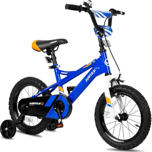 Vista 8 de WEIZE Bicicleta para niños, bicicleta para niños de 14, 16, 20 pulgadas, para niños y niñas de 3 a 12 años, altura del ciclista de 32 a 60 pulgadas