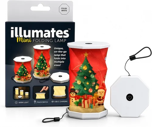 Vista 14 de Origami - Lámpara de escritorio LED plegable expandible – USB recargable y portátil – Luz de control táctil regulable con altura ajustable de hasta