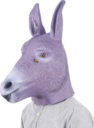 Vista 3 de Máscara de látex de burro para Halloween para fiesta de adultos (01)