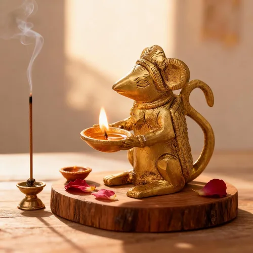 Vista 7 de GURU JEE™ Latón Diya Deepak para Puja Aarti Regalos Mechas de aceite Ghee Lámparas Deepam Deep Mandir