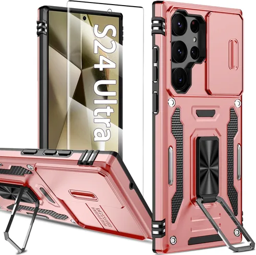 Vista 40 de Funda magnética para Samsung Galaxy Note 20 Ultra con soporte de anillo [con protector de pantalla] [Compatible con carga inalámbrica MagSafe] Funda