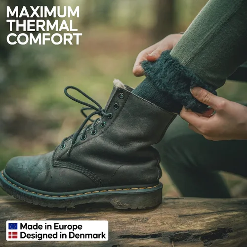 Vista 2 de DANISH ENDURANCE Calcetines térmicos para hombres y mujeres forro polar interior grueso paquete de 2